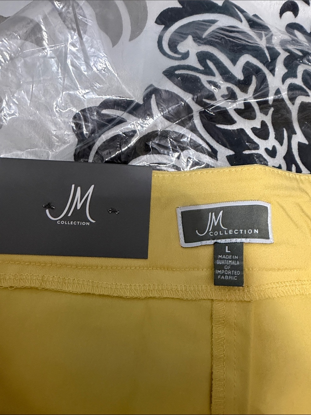 JM Collection Yellow Stretch Capris - Picture 7 of 8